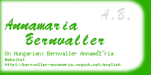 annamaria bernvaller business card